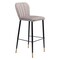 Modern Home 40.5" Gray and Black Modern Style Upholstered Bar Chair